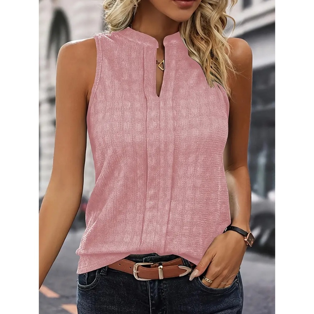 3 Pack Sleeveless Textured Pink Blouse
